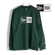 NEW ERA L/S BOX LOGO TEE GREEN 13330972画像