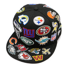 NEW ERA 9FIFTY Team Logo Allover チームロゴオールオーバー NFL ブラック 13356218画像
