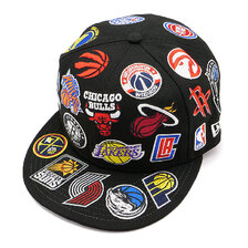 NEW ERA 9FIFTY Team Logo Allover チームロゴオールオーバー NBA ブラック 13360624画像