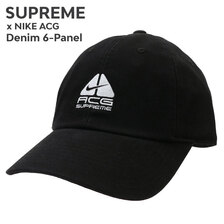 Supreme &times; NIKE ACG 22FW Denim 6-Panel BLACK画像