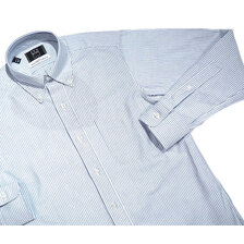 IKE BEHAR MG2100 TRADITIONAL FIT L/S OXFORD SHIRTS stripe画像