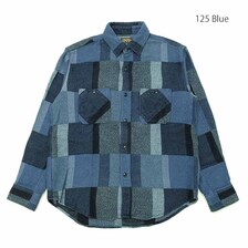 SUGAR CANE Add Human Labor - GRADATION PATCH WORK - L/S WORK SHIRT - SC28977画像