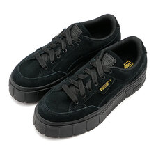 PUMA MAYZE STACK SUEDE SNEAKERS WOMEN PUMA BLACK 383983-01画像