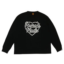HUMAN MADE HEART L/S T-SHIRT BLACK画像
