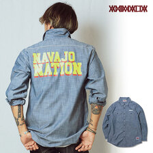 ANIMALIA CHAMBRAY L/S SHIRTS -NAVAJO NATION- AN22A-SH02画像