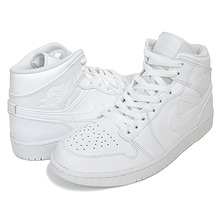 NIKE AIR JORDAN 1 MID white/white-white 554724-136画像