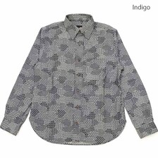衣櫻 Lot.SA-1491 9oz デニムジャガード素材 長袖レギュラーシャツ "和迷彩"画像