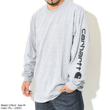 Carhartt Loose Fit Heavyweight Logo Sleeve Graphic L/S Tee K231画像