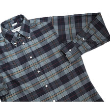 INDIVIDUALIZED SHIRTS L/S STANDARD FIT B.D. FLANNEL SHIRTS navy x grey画像