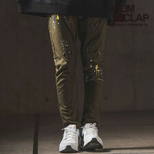 GLIMCLAP Used processing & hem oval rib design color pants 13-262-GLA-CC画像