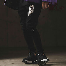 GLIMCLAP Super stretch twill fabric minimal printed design tight shape pants 13-261-GLA-CC画像