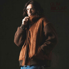 GLIMCLAP Fake mouton×boa fabric hooded blouson 13-257-GLA-CC画像