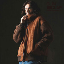 GLIMCLAP Fake mouton&times;boa fabric hooded blouson 13-257-GLA-CC画像