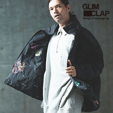 GLIMCLAP 3M fake-down floral-patterned fabric reversible jacket 13-234-GLA-CC画像