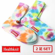 Healthknit タイダイ 2Pソックス 191-3613画像