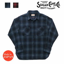 SUGAR CANE TWILL CHECK WORK SHIRT SC28954画像