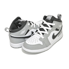 NIKE JORDAN 1 MID (TD) lt smoke grey/white-anthracite 640735-078画像