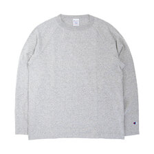 Champion MADE IN USA T1011 RAGLAN LONG SLEEVE T-SHIRT OXFORD GREY C5-Q401-070画像