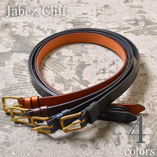 JABEZ CLIFF 28mm SADLE LEATHER BELT画像