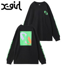 X-girl GRADATION LOGO L/S TEE 105224011001画像