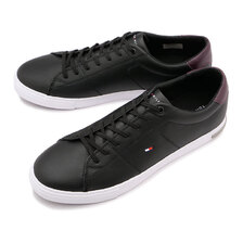 TOMMY HILFIGER ESSENTIAL LEATHER DETAIL VULC BLACK画像