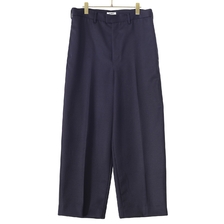 AUBETT ウールギャバジンワイドストレートパンツ 22-02-012画像