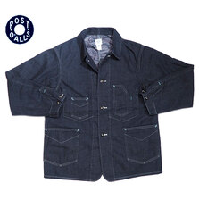 POST OVERALLS 3111 8DI De Luxe Railroader2 8 oz. denim w/taffeta lining indigo画像