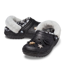 crocs Classic Lined Disco Glitter Clog Shimmer 208075-0ZS画像