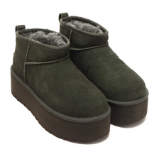 UGG W CLASSIC ULTRA MINI PLATFORM FOREST NIGHT 1135092-FRSN画像