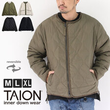 TAION ミリタリー リバーシブル クルーネック ダウンジャケット TAION-R104BML画像