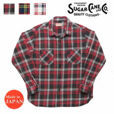 SUGAR CANE TWILL CHECK WORK SHIRT SC28960画像