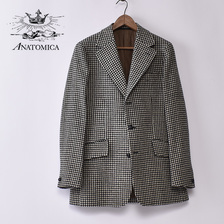 ANATOMICA DUNN JACKET HOUNDSTOOTH BLACK画像