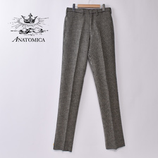 ANATOMICA TRIM STEM PANTS HOUNDSTOOTH BLACK画像
