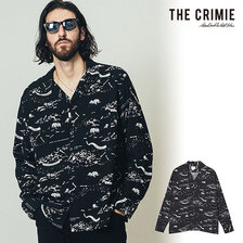 CRIMIE SKULL ALOHA LONG SLEEVE RAYON SHIRT CR1-02B5-SL01画像