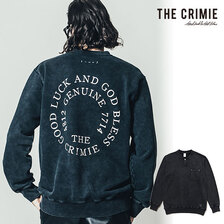 CRIMIE VINTAGE OVERDYE CIRCLE LOGO SNAP POCKET CREW NECK SWEAT CR1-02B5-CL72画像