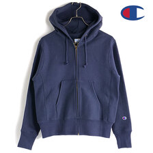 Champion REVERSE WEAVE ZIP HOODED SWEATSHIRT DARK NAVY C3-W103画像