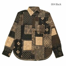 衣櫻 Lot.SA-1495 - サザンクロス素材 - 長袖レギュラーシャツ - 大島紬調 BORO - SA1495画像