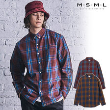 MSML/MUSIC SAVED MY LIFE CHECK B.D SHIRT M1-02B5-SL02画像