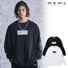 MSML/MUSIC SAVED MY LIFE I'M BROKEN L/S T-SHIRT M1-02B5-CL03画像