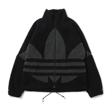 adidas SHERPA JACKET BLACK/DARKGRAY HATHER SOIDGRAY HR3180画像