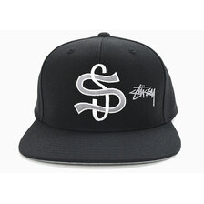 STUSSY Big League Point Crown Snapback Cap 1311065画像