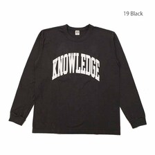 BARNS VINTAGE-LIKE L/S PRINT T-SHIRT- KNOWLEDGE - BR-22419画像