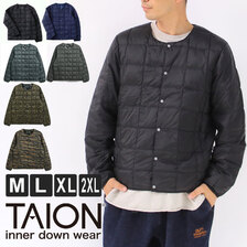 TAION ベーシック クルーネックボタン インナーダウンジャケット TAION-104画像