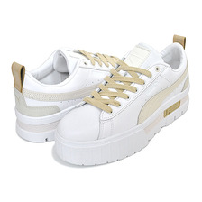 PUMA MAYZE LUXE WNS PUMA WHITE-PALE KHAKI 383995-06画像