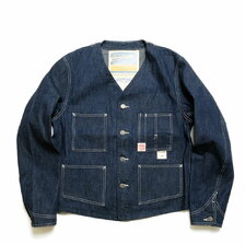 HEADLIGHT by SUGAR CANE 10oz. BLUE DENIM VEST - FULL SLEEVES HD15236画像
