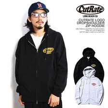 CUTRATE CUTRATE LOGO DROPSHOULDER ZIP HOODIE CR-22AW003画像