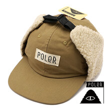 POLeR FURRY FONT CANVAS FLAP CAP KHAKI画像