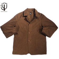 CORONA CJ002-22-06 Utility Work Coat Cotton Moleskin Brown画像