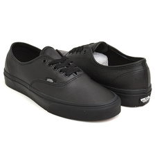 VANS AUTHENTIC LEATHER BLACK / BLACK VN000JRAL3B画像