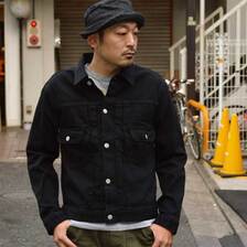 KOJIMA GENES 13ozセルビッチ ブラックデニムジャケット 2ndタイプ RNB-5043画像